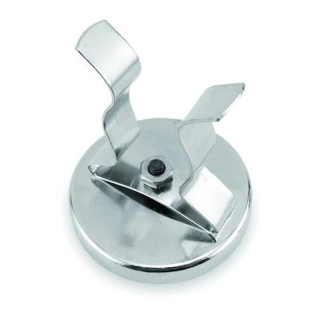 Zoro Select C-Clip Magnet, Chrome, 20 Lb, 2.035 In Dia 3DYA1