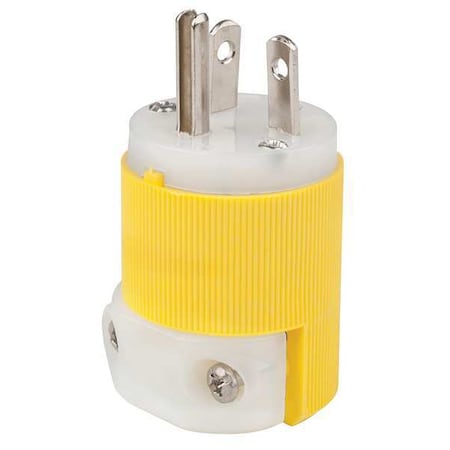Hubbell Wiring Device-Kellems Straight Blade Plug, 5-20P, 20 A, 125V AC, 2 Pole, Screw Terminals, Grounded HBL53CM66C