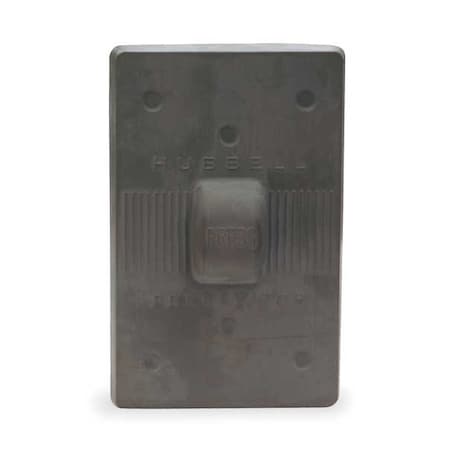 Hubbell Wiring Device-Kellems Weatherproof Plates, Number of Gangs: 1-Gang Neoprene, Light Texture Finish, Gray HBL1750