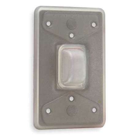 Hubbell Wiring Device-Kellems Weatherproof Plates, Number of Gangs: 1-Gang Silicone, Light Texture Finish, Clear HBL1795