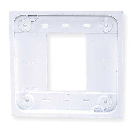Hubbell Wiring Device-Kellems Quad Receptacle Adapter Plates, Number of Gangs: 1 and 2 Polycarbonate, White HBL4APW