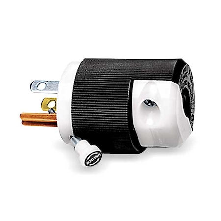 Hubbell Wiring Device-Kellems Straight Blade Plug, 5-15P, 15 A, 125V AC, 2 Pole, Screw Terminals, Grounded HBL5280C