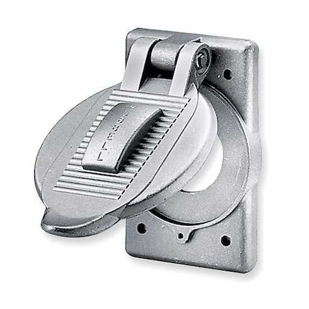 Hubbell Wiring Device-Kellems 1 Gang -Gang Vertical Weatherproof Cover, , Cast Aluminum HBL7420