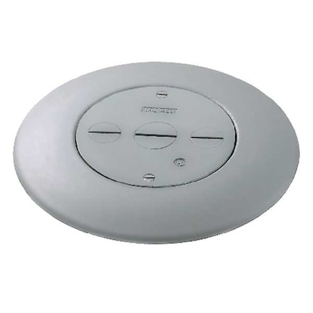 Hubbell Wiring Device-Kellems Box Cover, Floor Box Type, 1 Gang, Aluminum, Furniture Feed Cover Type FRF3GY