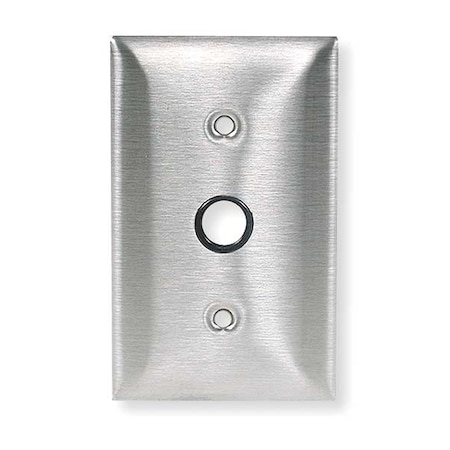 Hubbell Wiring Device-Kellems Toggle Opening Wall Plates and Box Cover, Number of Gangs: 1 Stainless Steel, Brushed Finish, Gray SS12