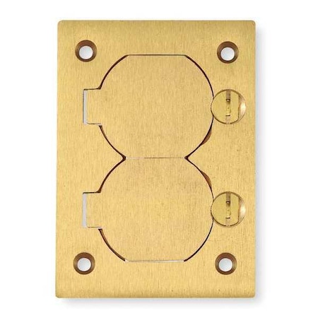 Hubbell Wiring Device-Kellems Floor Sub-Plate, Floor Box Type, 1 Gang, Brass, In-Use Cover Type S3825