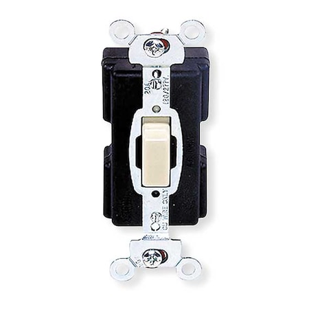 Hubbell Wiring Device-Kellems Wall Swtch, 1-Pol, 120/277V, 20A, Ivry, Press HBL1281I