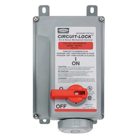 Hubbell Wiring Device-Kellems Mechanical Interlock HBL360MI7W