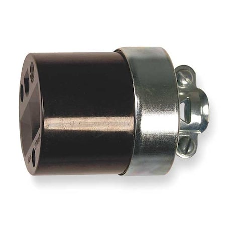 Hubbell Wiring Device-Kellems Straight Blade Connector, 7-15R, 15 A, 277V AC, 2 Pole, 3 Wire, Screw Terminals, Brown HBL5324