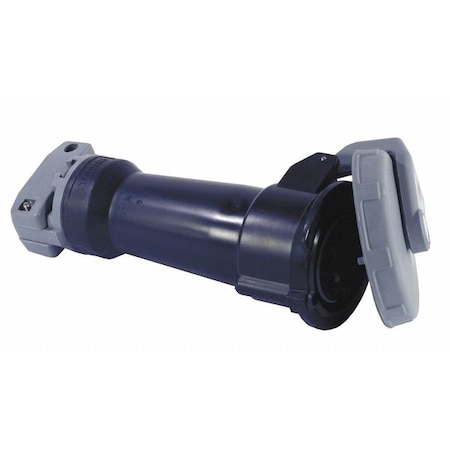 Hubbell Wiring Device-Kellems Watertight Pin & Sleeve Connector, 30 A, 347/600V AC, Three Phase, 4 Pole, IEC Grounding, Black HBL530C5W