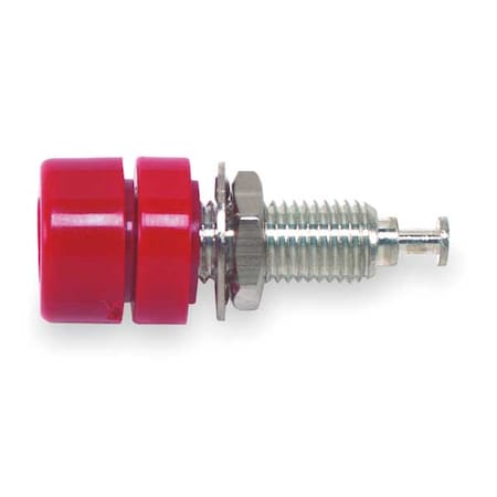 Pomona Electronics Banana Jack, 5000VDC, 15A, Red, PK10 1581-2-G/10P
