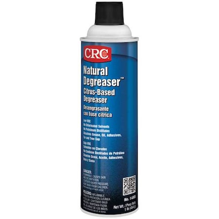 Crc Natural Degreaser, Citrus-Based, 16 oz, Aerosol Spray Can, Ready To Use, Solvent Based, C1 14005