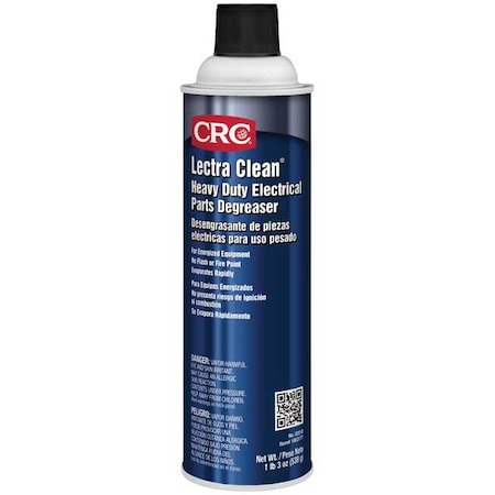 CRC Lectra Clean Heavy Duty Electrical Degreaser, 20 oz Aerosol Spray, Solvent Based, Ready To Use, K2 02018