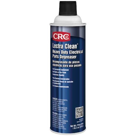 Crc Lectra Clean Heavy Duty Electrical Degreaser, 19 oz, Aerosol Spray, Solvent Based, Ready To Use, K2 02018