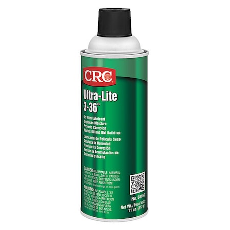 Crc Lubricant, 11 oz, Aerosol Can, Petroleum Distillates, Amber 03160