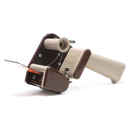 Scotch Tape Dispenser, 2 in Max. Tape Width. 5 1/6 in Tape Core Dia, Pistol, Plastic, Tan H150