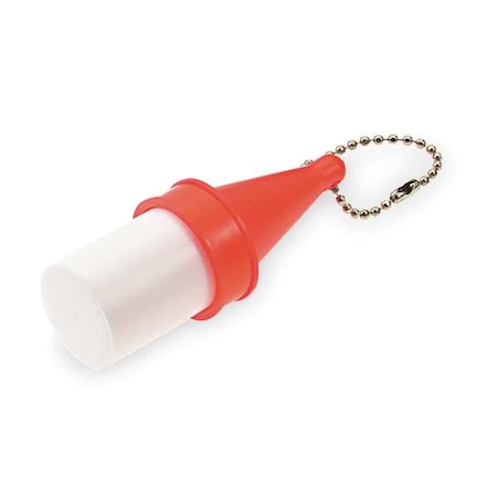 Lucky Line Key Buoy, Red, White, Plastic, Key Buoy With Ball Chain 9211