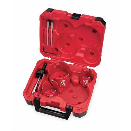 Milwaukee Tool Big Hawg (R) Wood Hole Cutter Kit, 7 Pc 49-56-9075