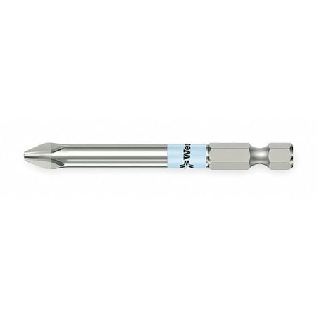 Wera Power Bit, SAE, 1/4", Hex, No 1, 3-1/2", SS 05071081001