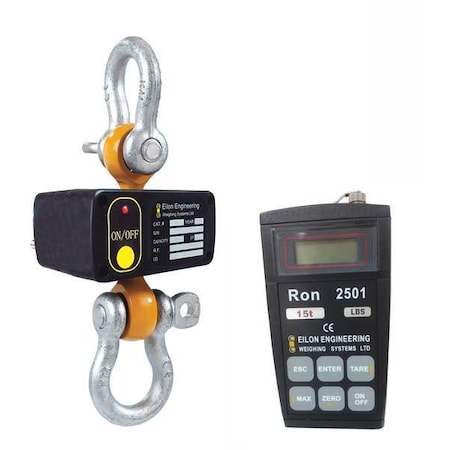 Ron Crane Scales Crane Dynamometer, Steel, 4-1/5 In. H RON 2501DO-S05CC