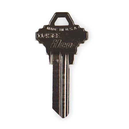 Kaba Ilco Key Blank, Brass, Schlage Lock, PK10 1145EF