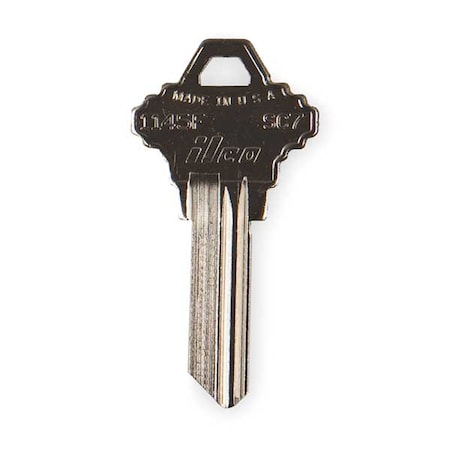 Kaba Ilco Key Blank, Brass, Schlage Lock, PK10 1145F-SC7