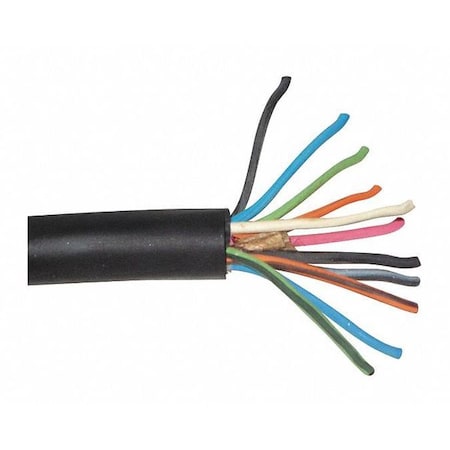 Carol Portable Cord, SOOW, 18 AWG, 12 C, Black, EPDM Rubber, Stranded, 600V, Indoor/Outdoor 09812.99.01