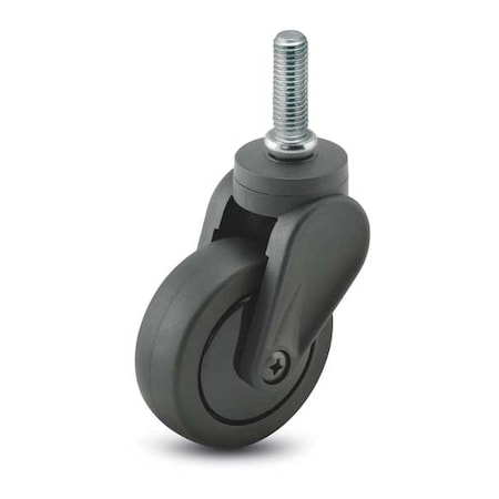 Colson Swivel Stem Caster, Polyurthn, 4 in, 125 lb PEC40507BK-TPU03(KK)