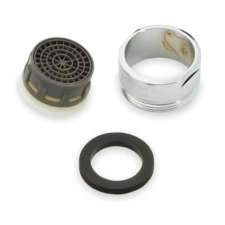 Sloan 2.2 gpm Outlet, 15/16"-27 Thread Size, Chrome, Metal, Plastic, Rubber EAF-10