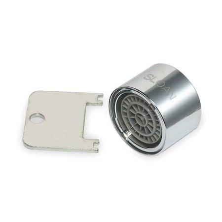 Sloan 1.5 gpm Outlet, 55/64"-27 Thread Size, Chrome, Metal, Plastic, Rubber ETF-1028-A