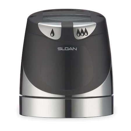 SLOAN 1.6/1.1 gpf, Plastic/Chrome, Double Flush, Toilet Solis DF RESS-C-1.6/1.1