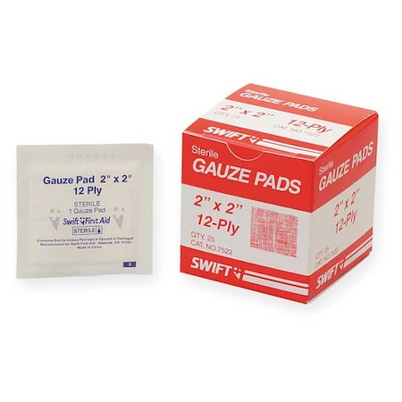 North Gauze Pad, Sterile, White, Gauze, Bulk, PK25 067522