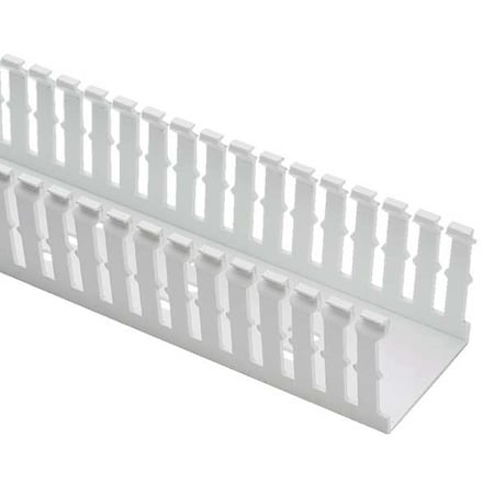 PANDUIT Wire Duct, Narrow Slot, White, 1.26 W x 2 D F1X2WH6