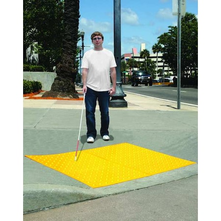 Ultratech Retrofit ADA Warning Pad Urethane Yellow, 2 ft W x 2 ft L, 3/8 in Thick 750