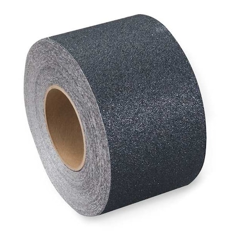 Zoro Select Anti-Slip Tape Aluminum oxide 60 Grit Size, Black, 4" W x 60 ft. L, 42 mil Thick GRAN1352