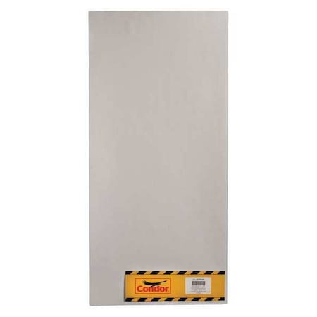 Condor Anti-Slip Tread vinyl Proprietary Grit Size, White, 16" W x 34" L, 27 mil Thick GRAN1375