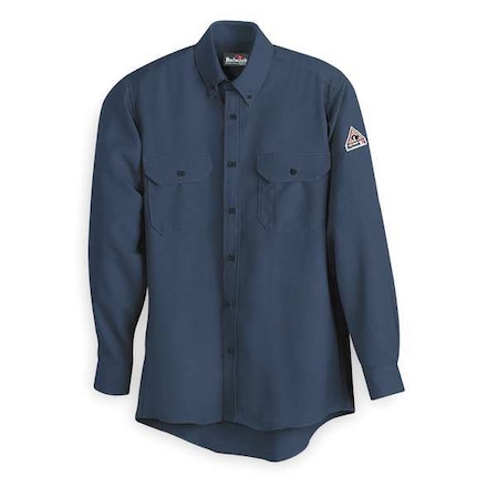 VF IMAGEWEAR FR Long Sleeve Shirt, Navy, M, Button SLU2NV RG M