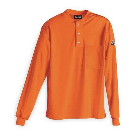 Bulwark Men's Flame-Resistant Henley Shirt, 8.9 cal/sq cm, XL, Excel FR(R) SEL2OR LN XL