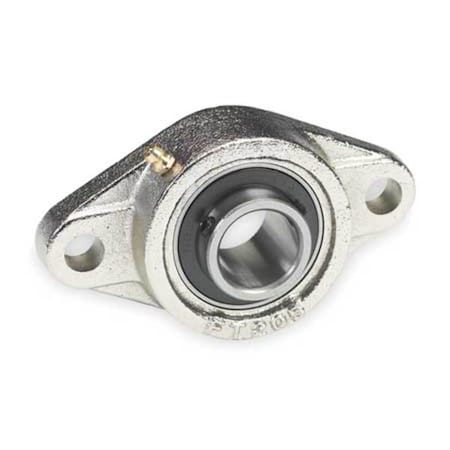Dayton Flange Bearing, 2-Bolt, Ball, 5/8" Bore 3FDD9
