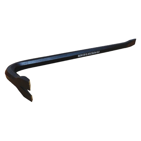Westward Gooseneck Wrecking Bar, 12 In, 1/2 In Dia 3FE97