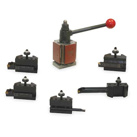 Dorian Tool Post & Holder Set, 6 PC, QITP50N QITP50N-BSII