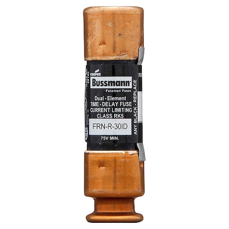 Eaton Bussmann UL Class Fuse, RK5 Class, Time-Delay, 30A, 250V AC, Indicating FRN-R-30ID