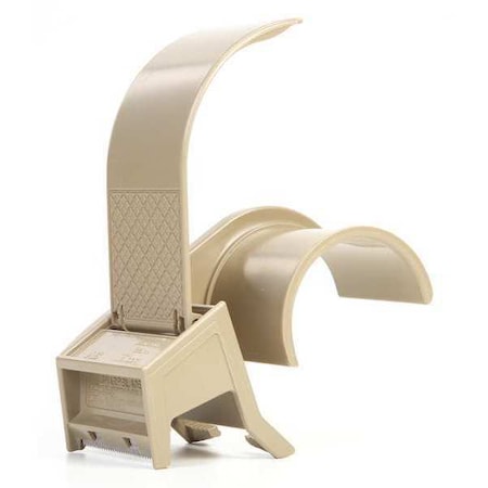 Scotch Tape Dispenser, 2 in Max. Tape Width. 4 3/4 in Tape Core Dia, Ribbed, Plastic, Gray H122