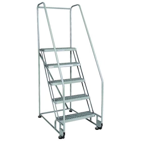 COTTERMAN 70 in H Stainless Steel Tilt and Roll Ladder, 4 Steps, 450 lb Load Capacity 4TS26A3E10B8P6