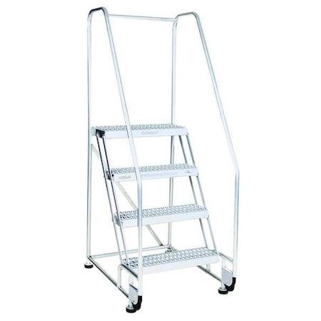 COTTERMAN 70 in H Aluminum Tilt and Roll Ladder, 4 Steps, 350 lb Load Capacity 4TA18A3E10B8C50P6