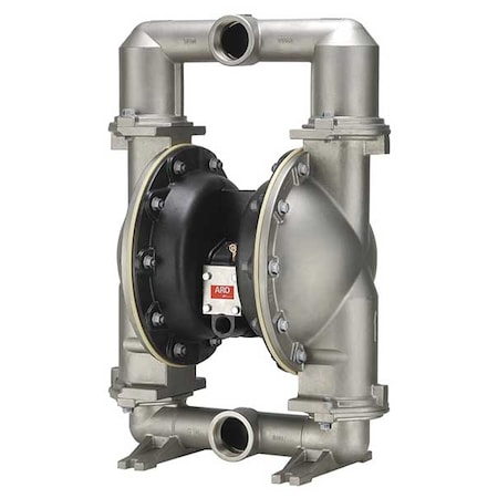Aro Double Diaphragm Pump, Stainless steel, Air Operated, PTFE, 172 GPM 66625B-444-C