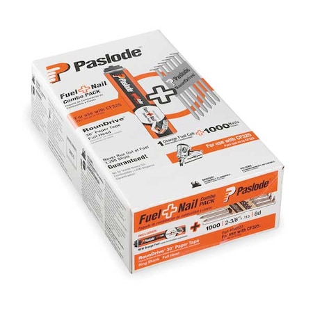 Paslode Collated Framing Nail, 3 in L, Not Applicable, Bright, Offset Round Head, 30 Degrees, 1000 PK 650524