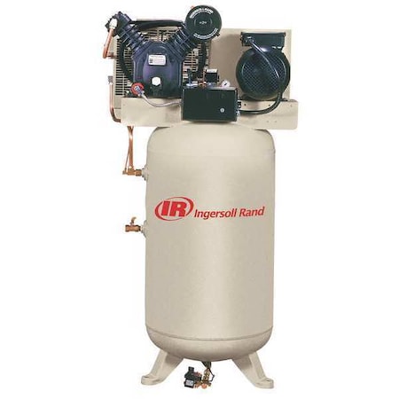 Ingersoll-Rand Electric Air Compressor, 10 hp, 2 Stage 2545K10-P-460/3
