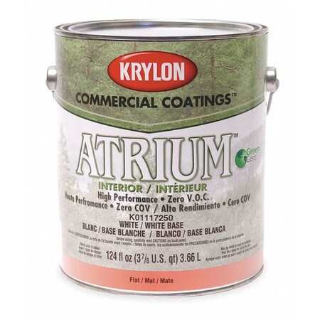 Krylon InteriorPrimerWhite, Flat, 1gal K01121888-16