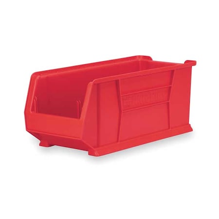 Akro-Mils Storage Bin, Plastic, Red, 10 in H, 11 in W, 23 7/8 in L 30287RED